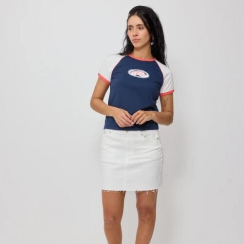 Remera Algodon Rusty Dama Azul Marino