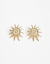 Aros Pasantes Metal Aros Maxi Pasantes Sol - Dorado Oro Amarillo