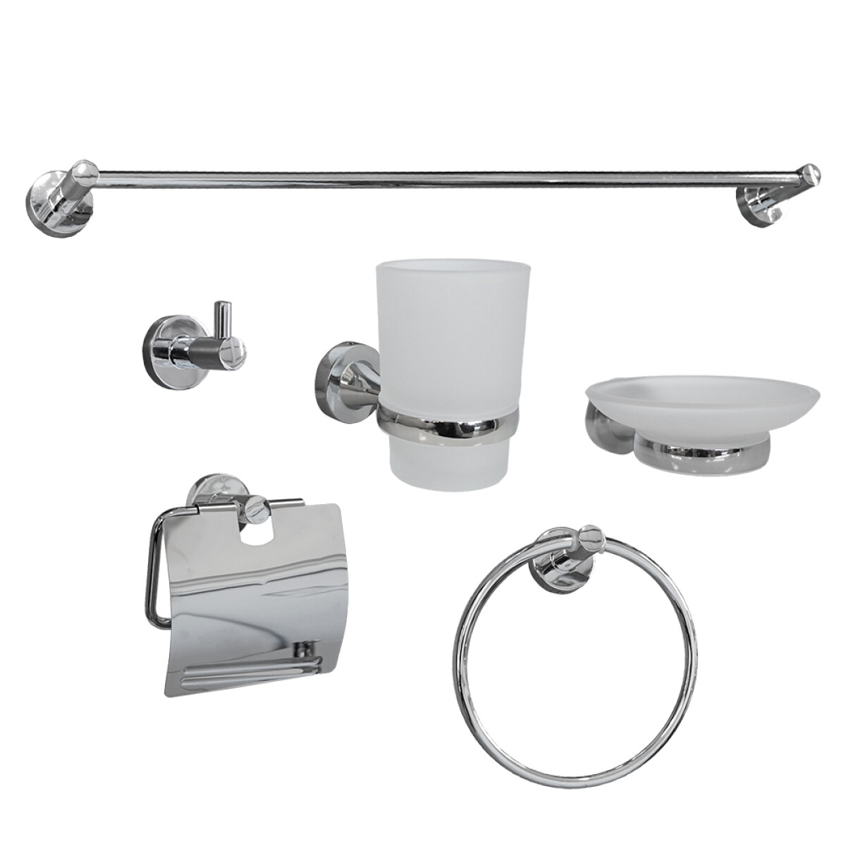 Kit De Accesorios Colonia / Olpe Cromo 6 Piezas Castro