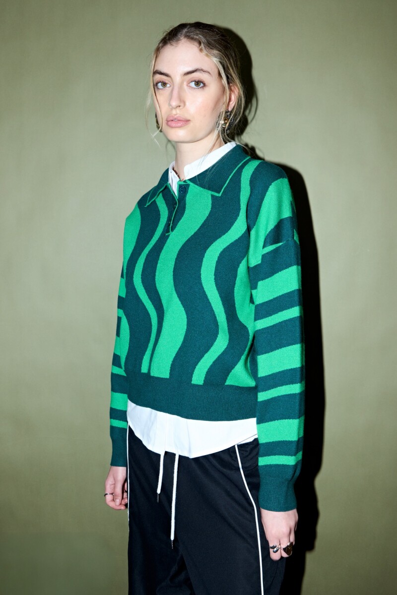 Sweater Wavy verde