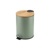 BASURERO METAL VERDE/BAMBU C/PEDAL 3L Unica