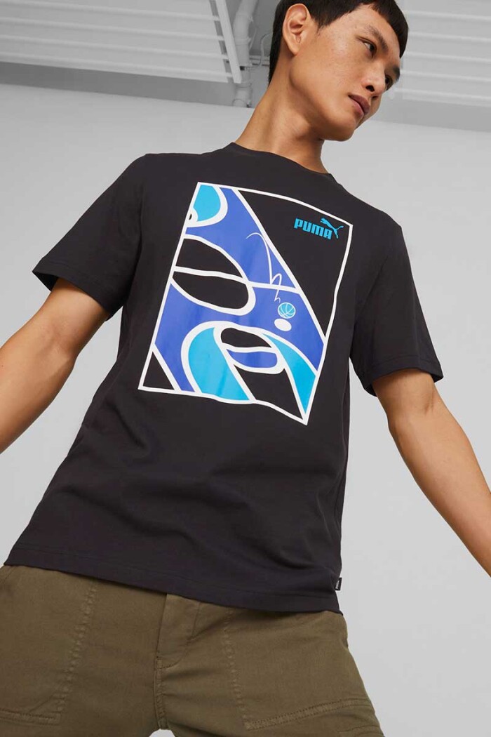 BUZO PUMA MC GRAPHICS COURT TEE Negro