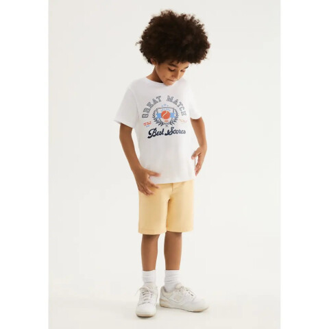 BERMUDA MASC AMARELO CLARO