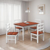 Juego De Comedor Mesa + 4 Sillas Madera cera/ blanco Juego De Comedor Mesa + 4 Sillas Madera Cera/ Blanco