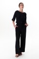 PANTALON LINO POCKET NEGRO
