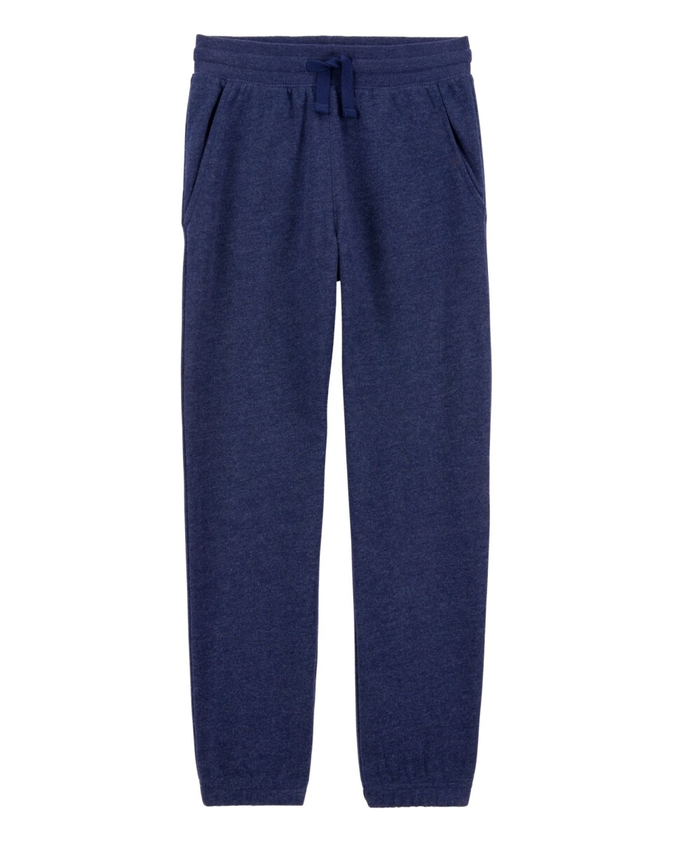 Pantalón deportivo de algodón, con logo, azul marino 