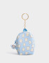 Llavero Mochila Llavero De Mochila De Pu Estampa Con Tiracierre De Rubber - Azul Celeste