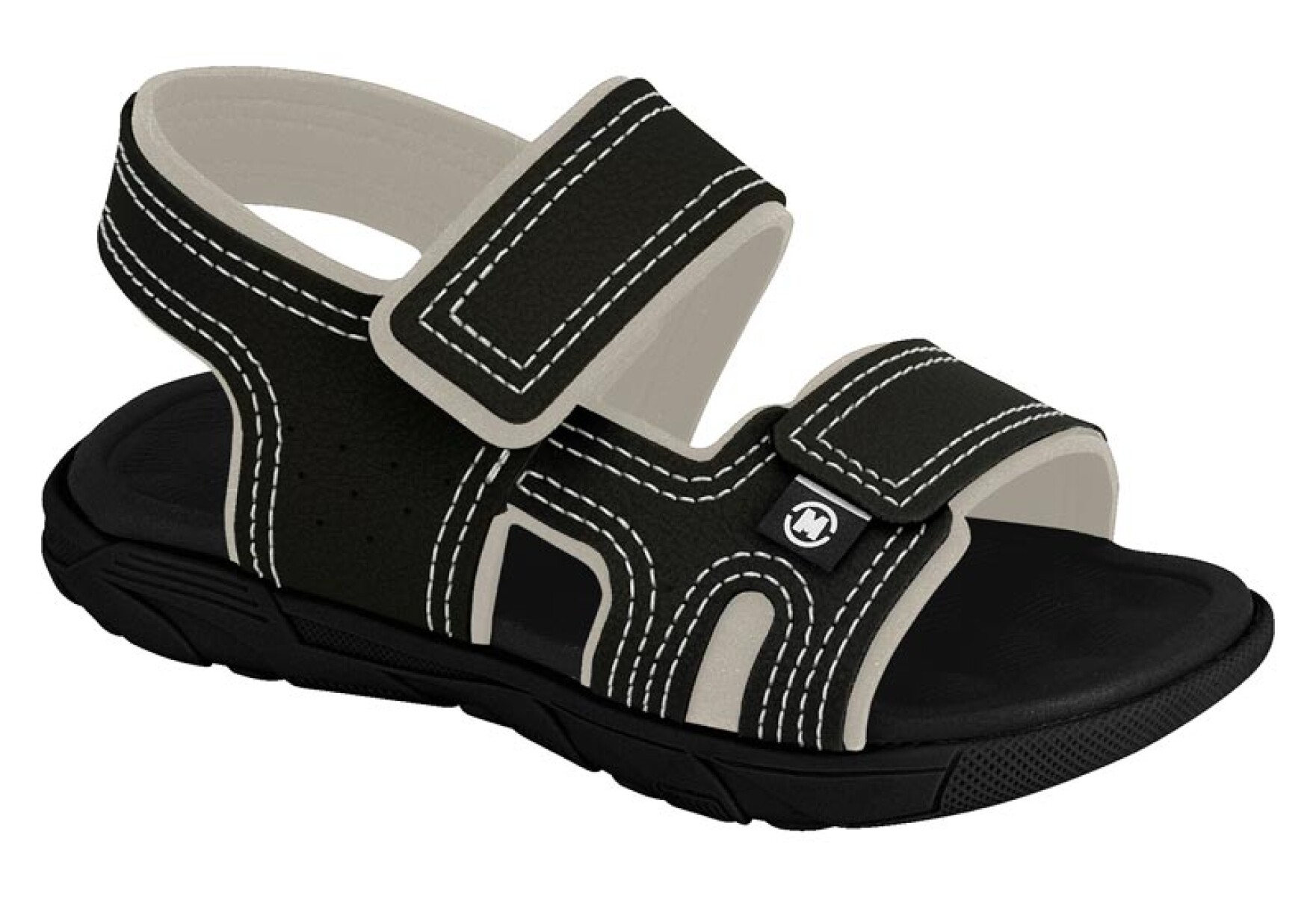 Sandalias Molekinho con Velcro de Niños - 2135.137-13958 - Negro-negro 