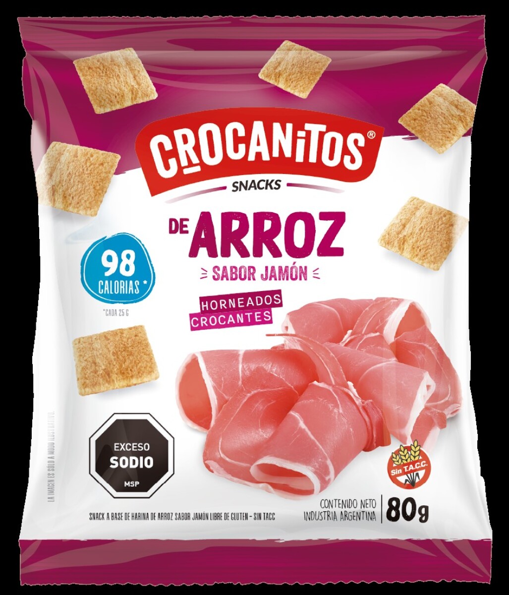 SNACK ARROZ CROCANTITOS 80G JAMON 
