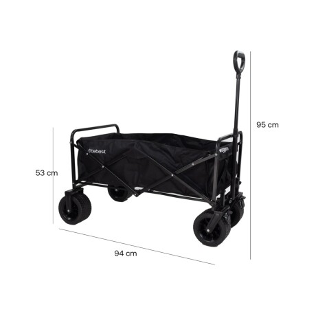 Carro Plegable Multiuso Bebesit Waggon con Ruedas Dobles Negro