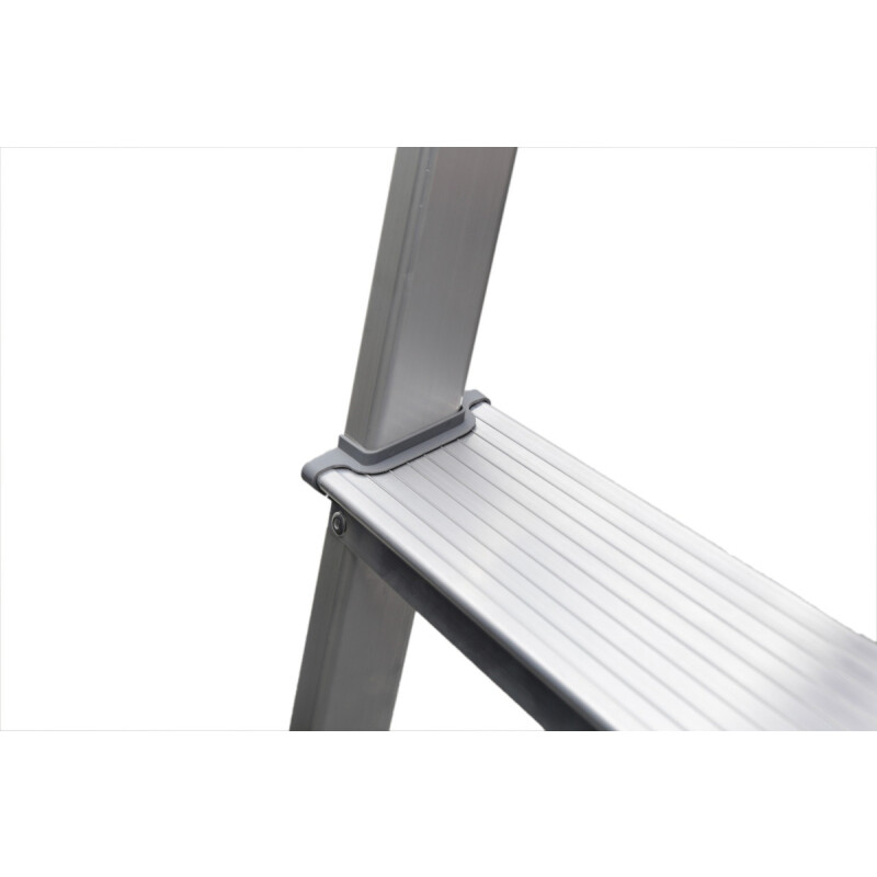 Escalera De Aluminio Tijera 7 Escalones Plegable Gris