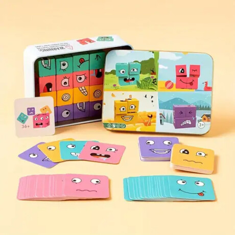 Juego para armar expresiones faciales con los dados Sc