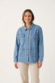 Campera denim larga JEAN MEDIO