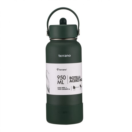 Botella Térmica con Pico 950mL. Verde Oscuro
