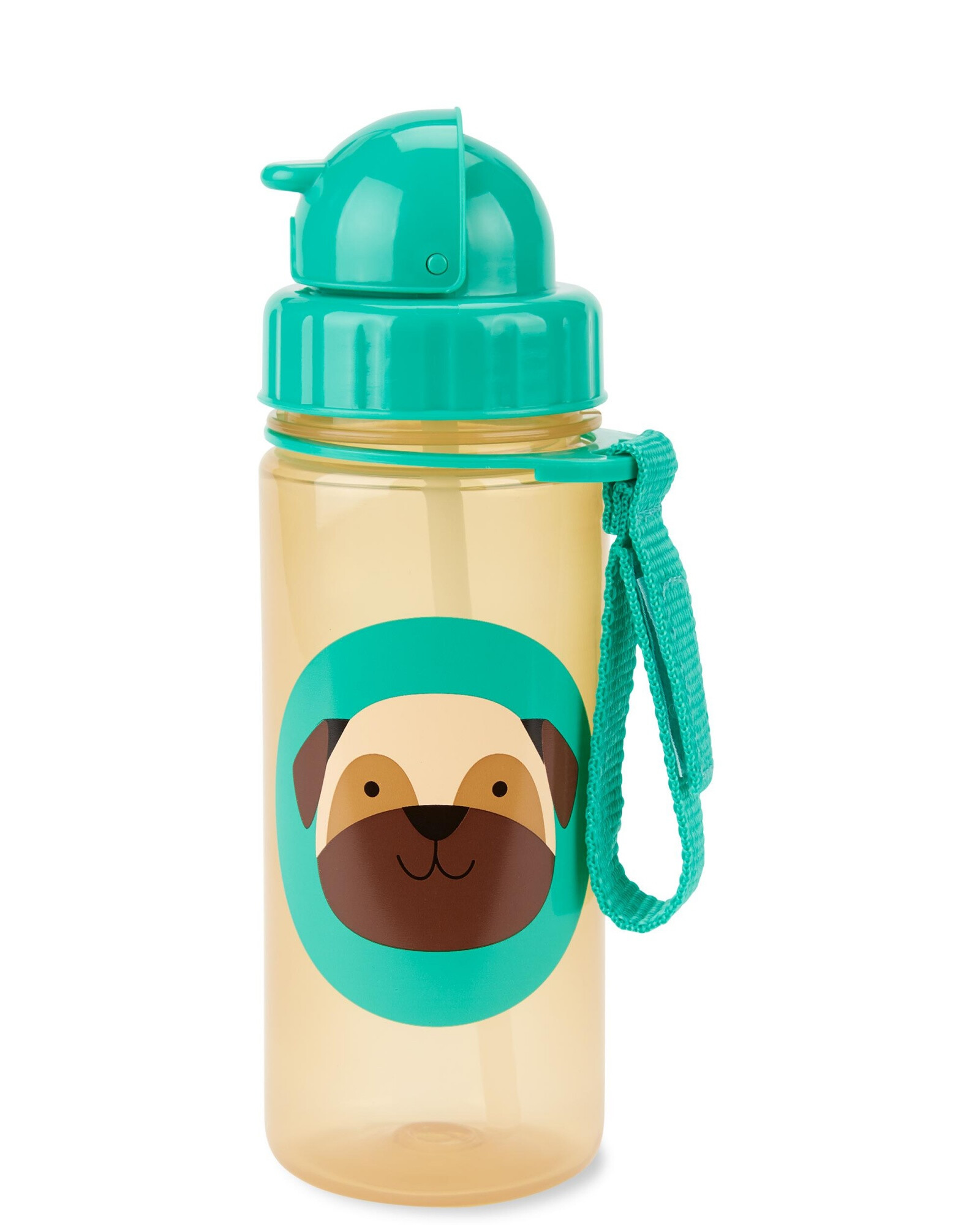 Botella con sorbito, diseño perro Botella con sorbito, diseño perro