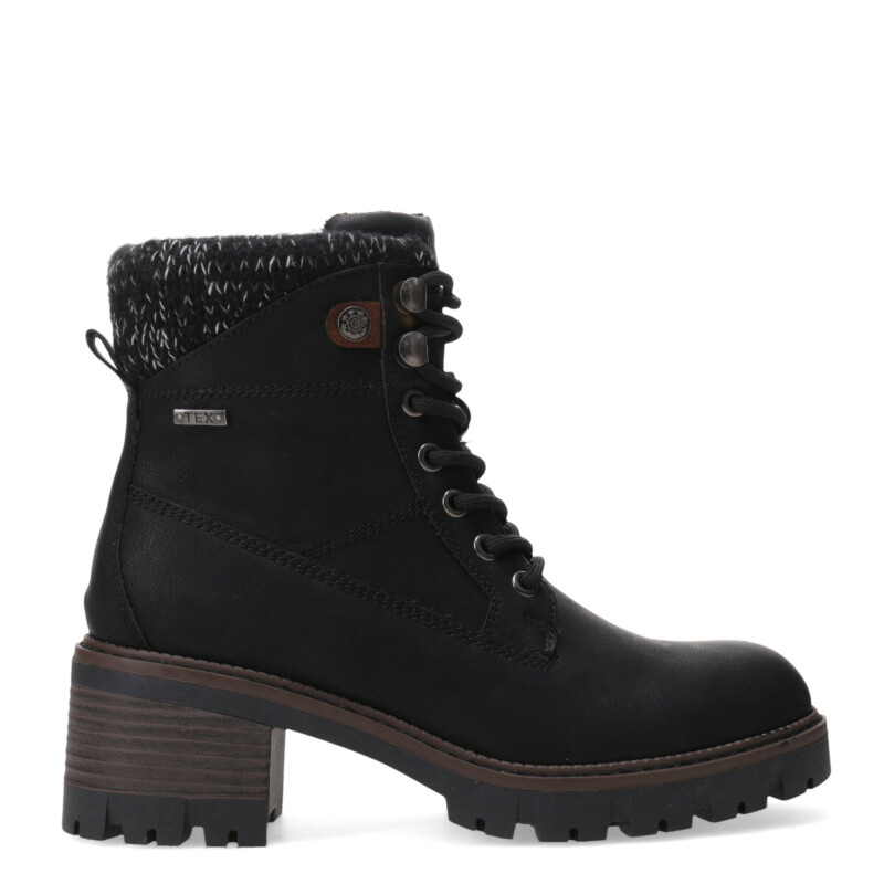 Botas de Mujer Miss Carol MOUNTY acordonada con Taco Negro