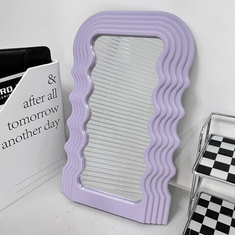 Espejo de tocador con marco en forma de ondas Violeta