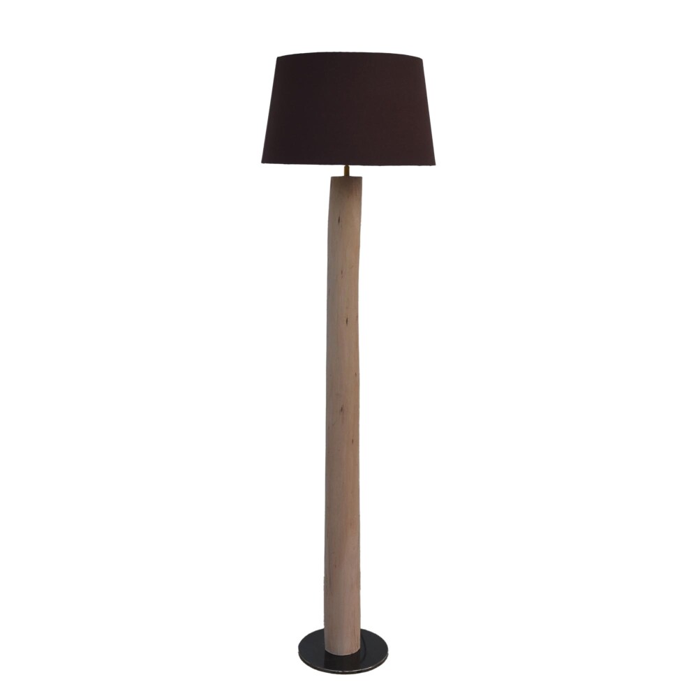 LÁMPARA DE PIE MADERA NATURAL-BEIGE M-22492