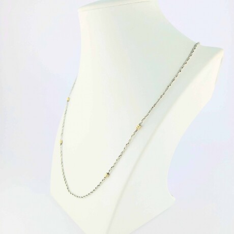 Gargantilla de plata 925 y double en oro 18 ktes. Gargantilla de plata 925 y double en oro 18 ktes.