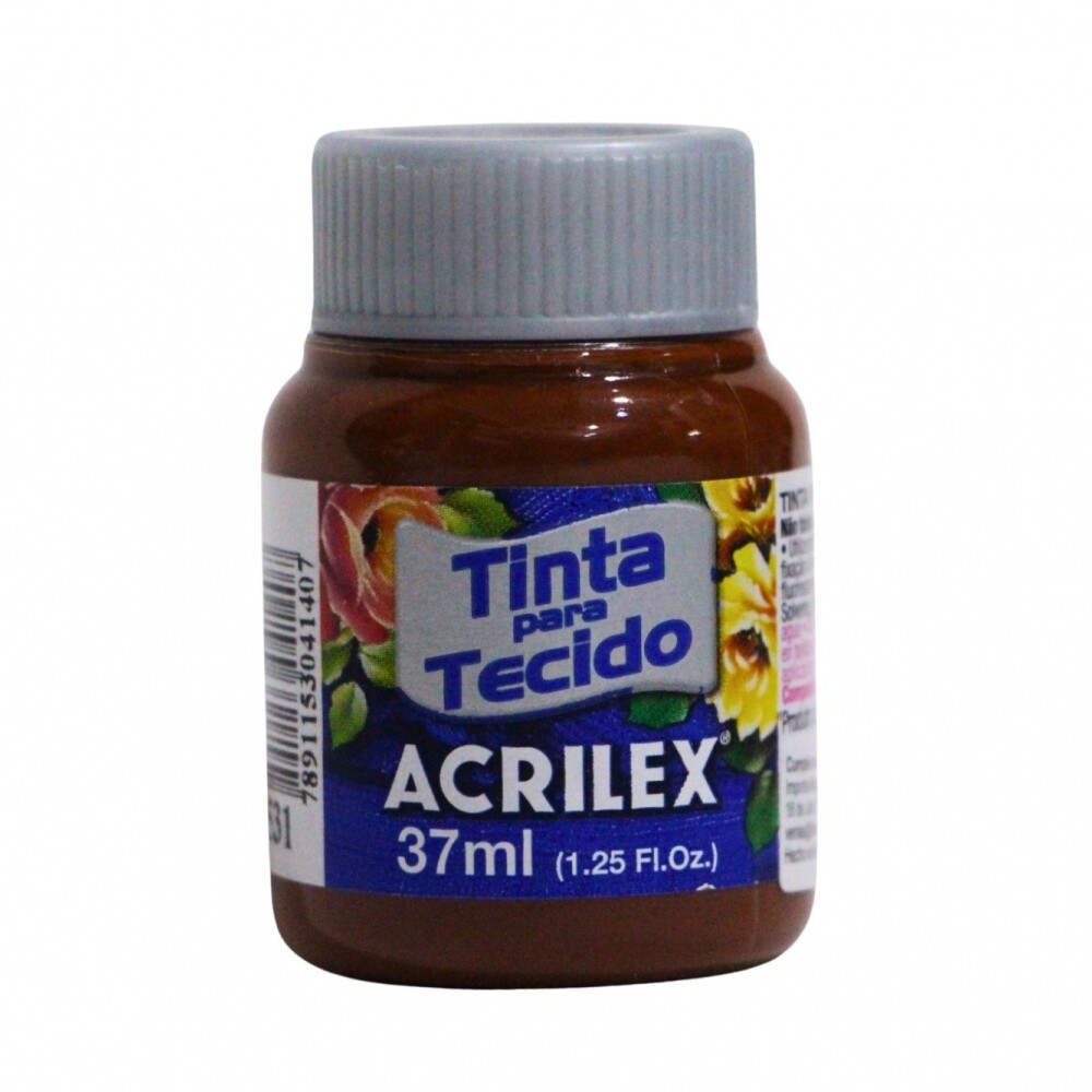 PINTURA PARA TELA 37 ML ACRILEX COLOR MARRON 531 PINTURA PARA TELA 37 ML ACRILEX COLOR MARRON 531