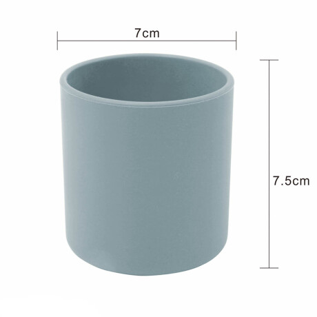 Set X10p Plato Comer Bebe Silicona+ Cubierto Vaso Gris