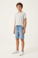 Bermuda de jean con cintura ajustable JEAN CLARO