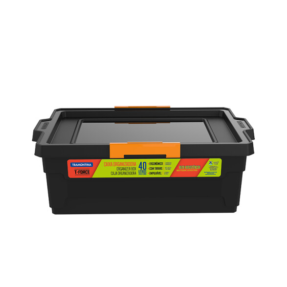 Caja organizadora en ppl negro 40 litros TD0152