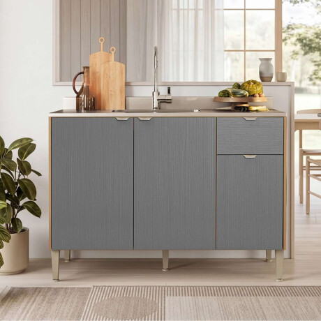 Bajo mesada Sin tapa 120 Color Gris