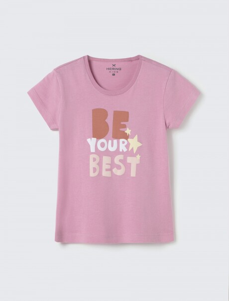 BLUSA INFANTIL CON ESTAMPA VIOLETA