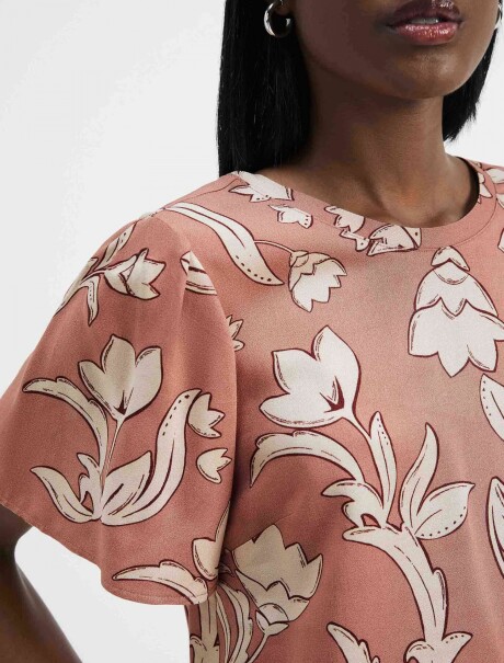 BLUSA MANGA CORTA ESTAMPADA BLUSA MM FEM