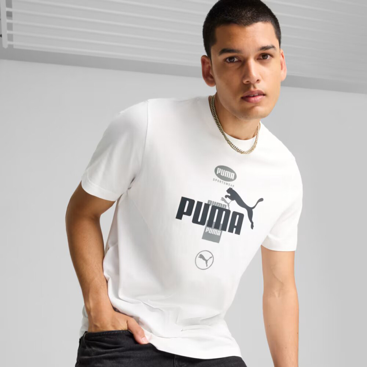 Remera de Hombre Puma Power Graphic - Blanco 