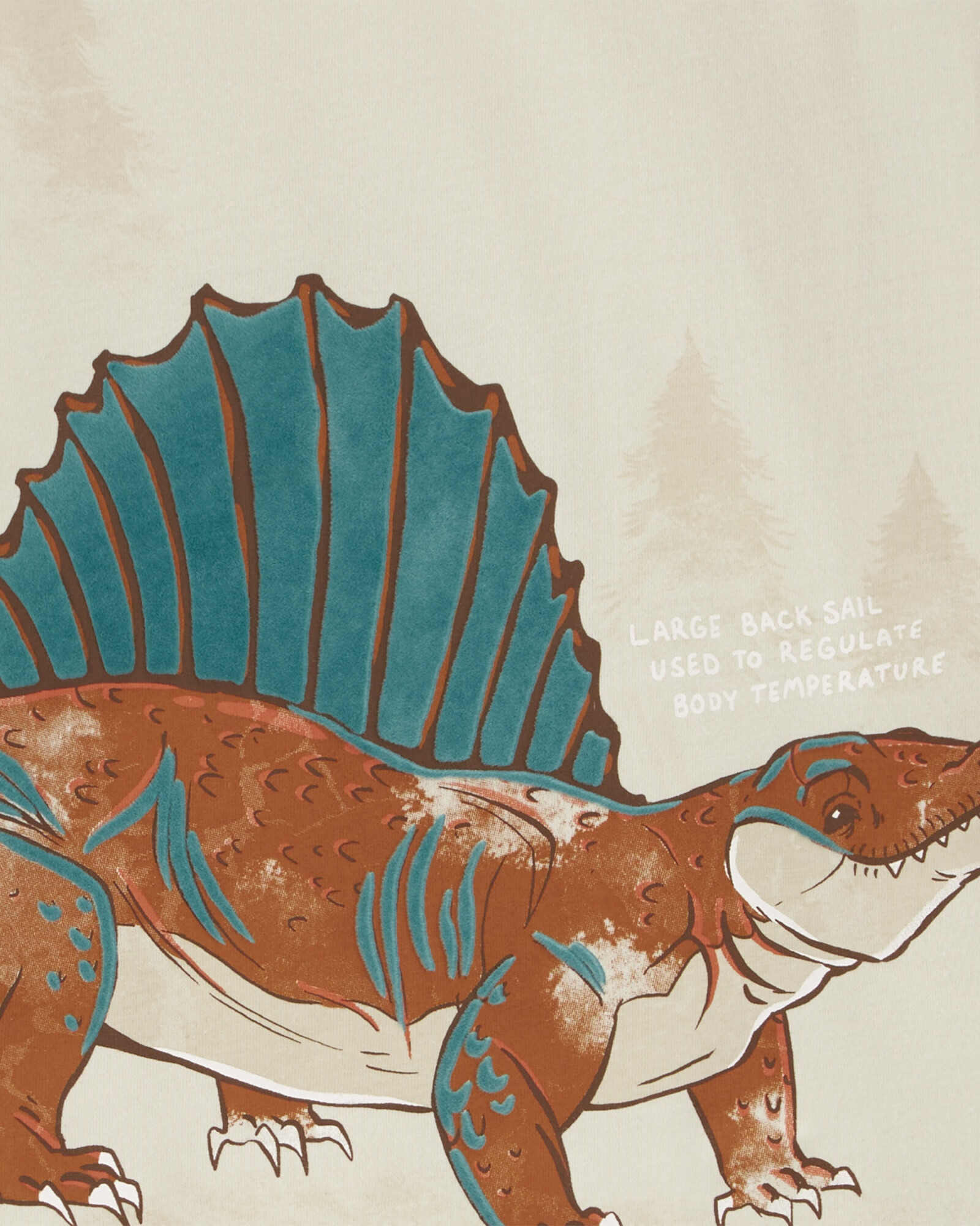 Remera de algodón, manga larga, estampa dino Remera de algodón, manga larga, estampa dino