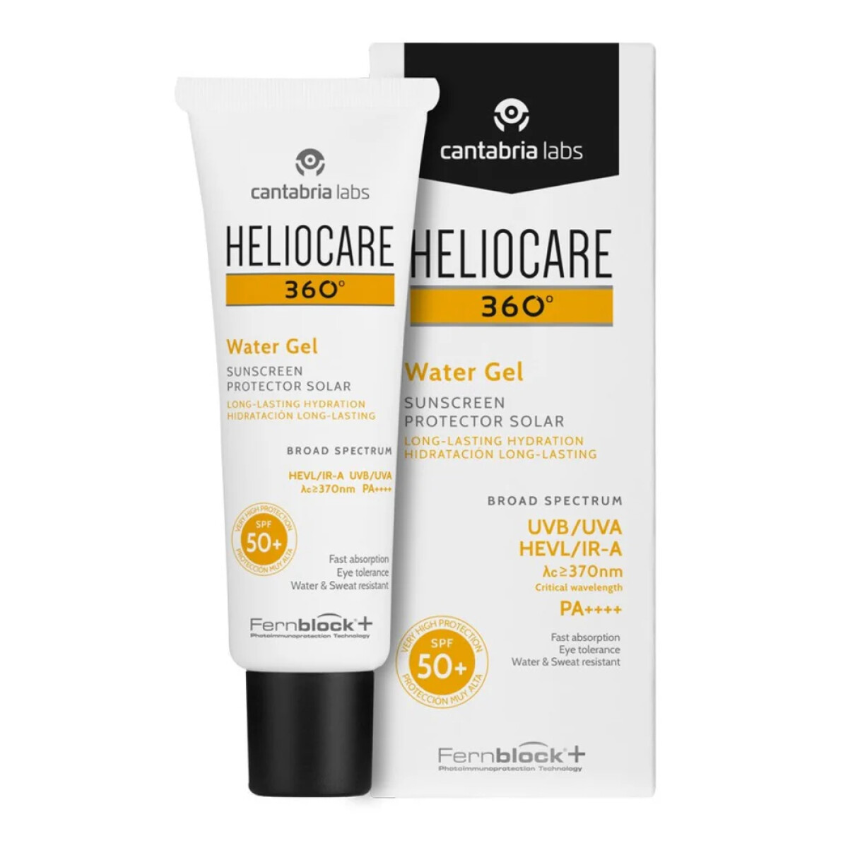 Protector Solar Heliocare 360° Water Gel Sin Color FPS50 50ml 
