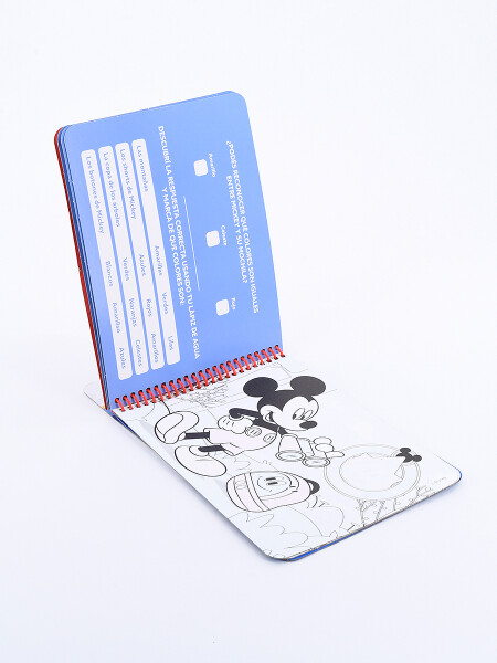 LIBRO DE MICKEY PINTA FACIL CON AGUA ROJO