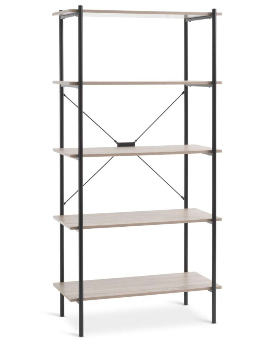 Estanteria Vandborg 5 Est - Roble/Negro 