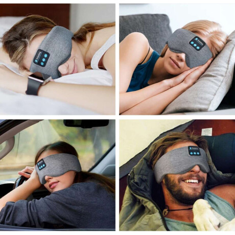 Vincha antifaz con Bluetooth Relax para dormir antistress Gris
