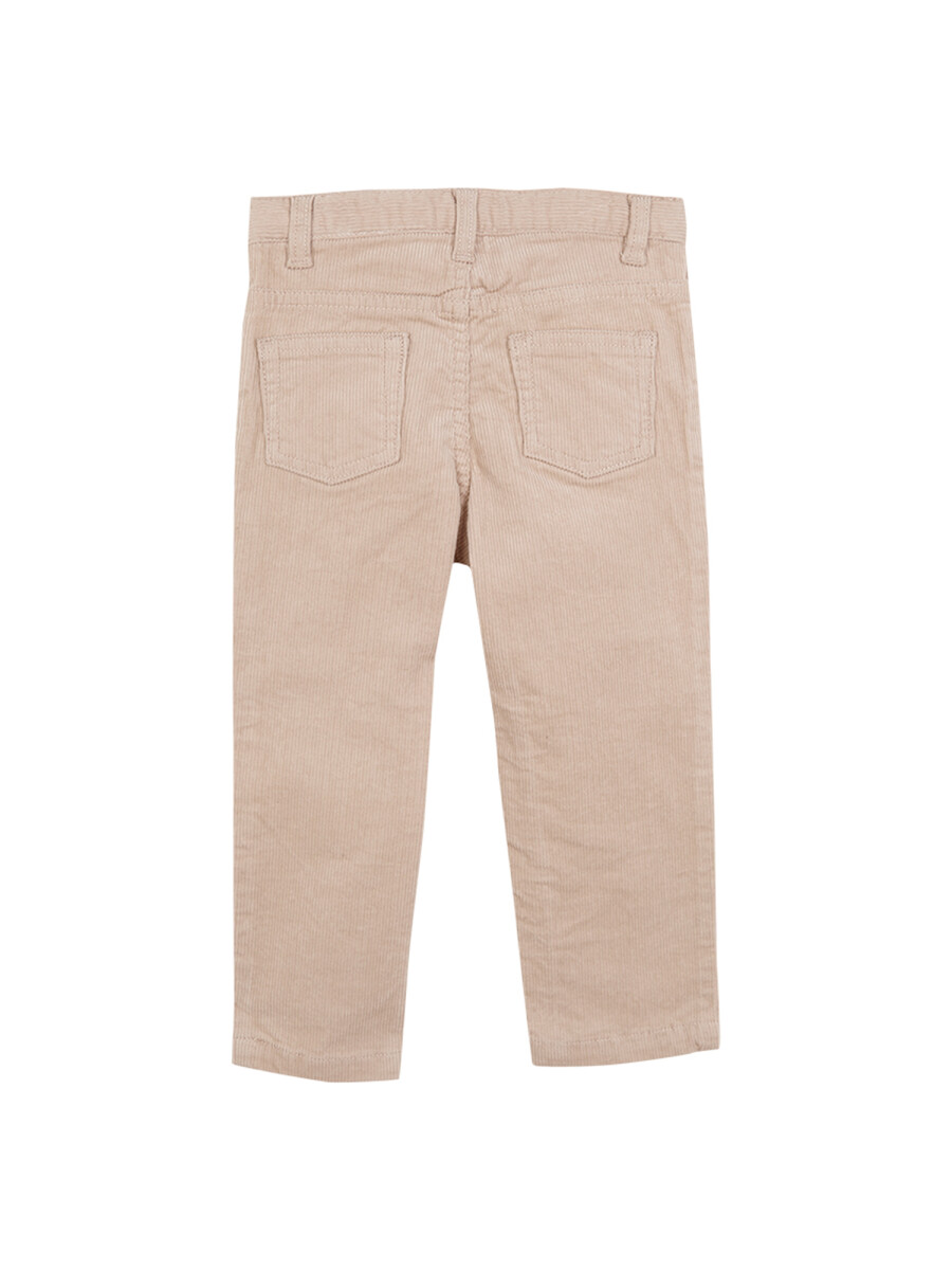 Pantalon 5 Bolsillos De Pana Piedra