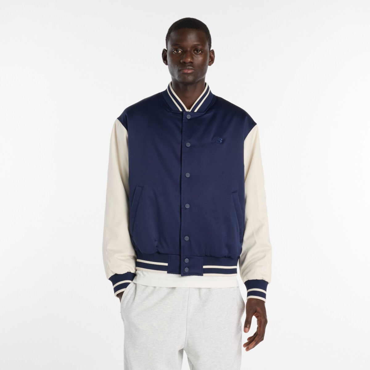 Campera New Balance de Hombre -Athletics Varsity-MJ6102R7TNV - BLUE/WHITE 