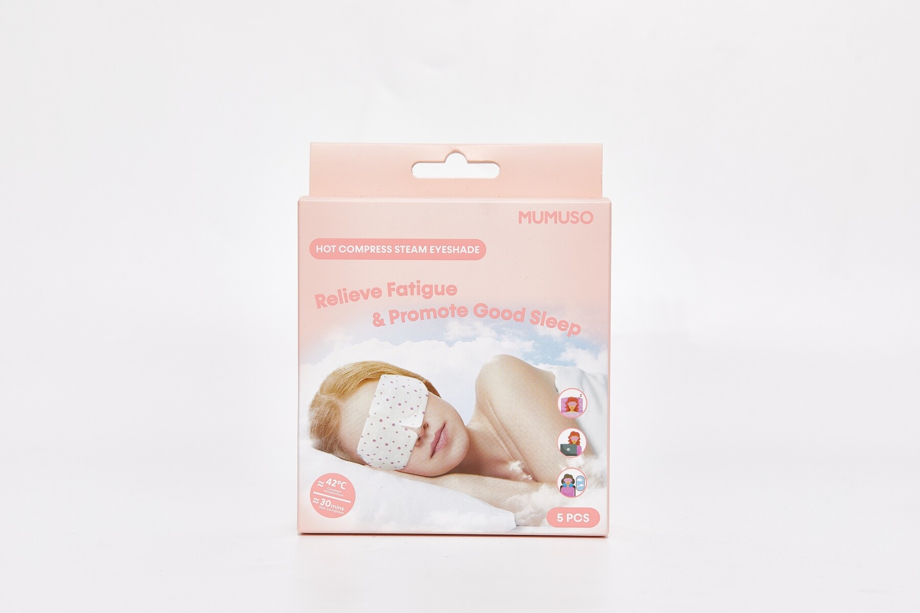 COMPRESA DE ANTIZAS CALINTE PARA PARA SOMBRA DE OJOS (5 PIEZAS / ROSA) 