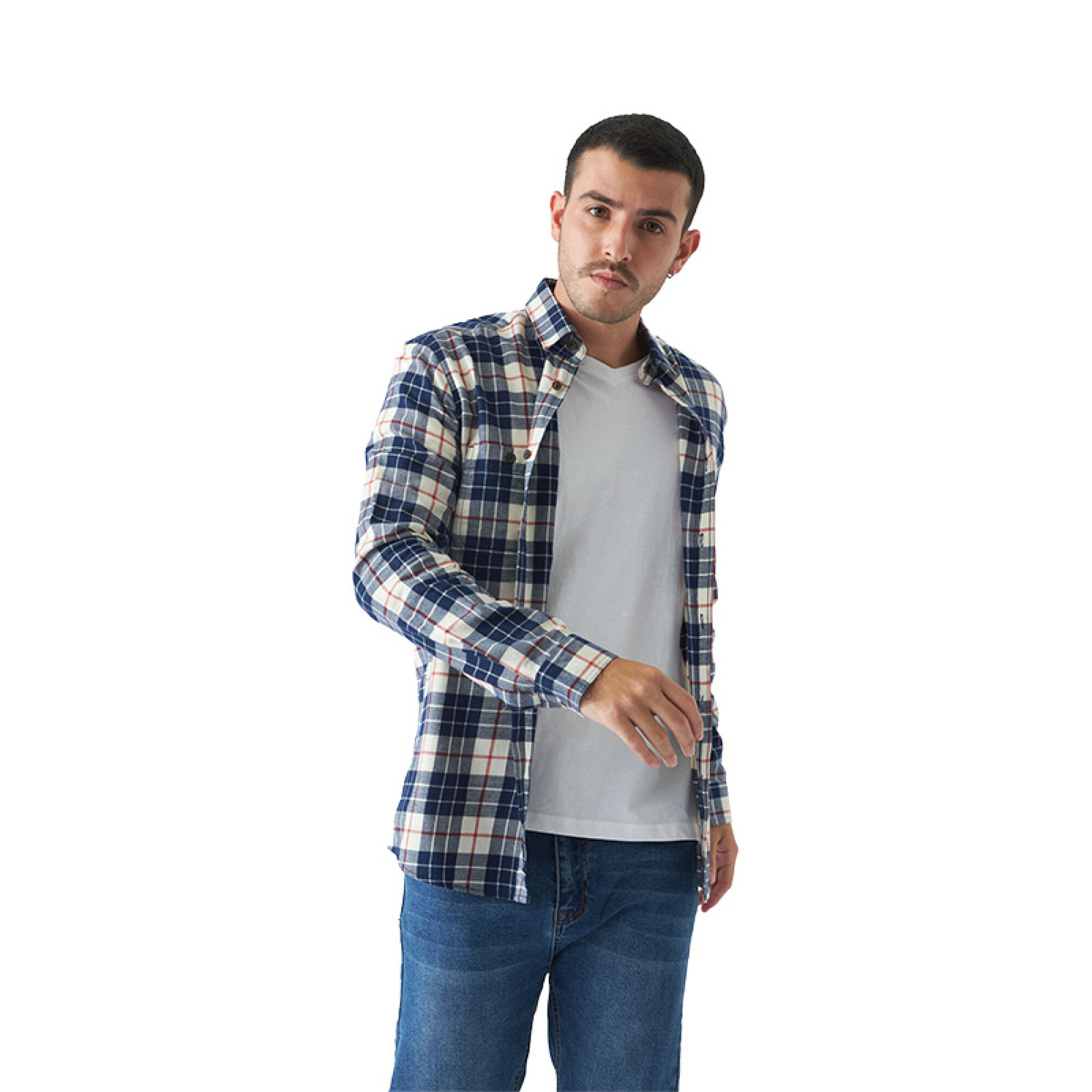 Camisa viyela hombre store