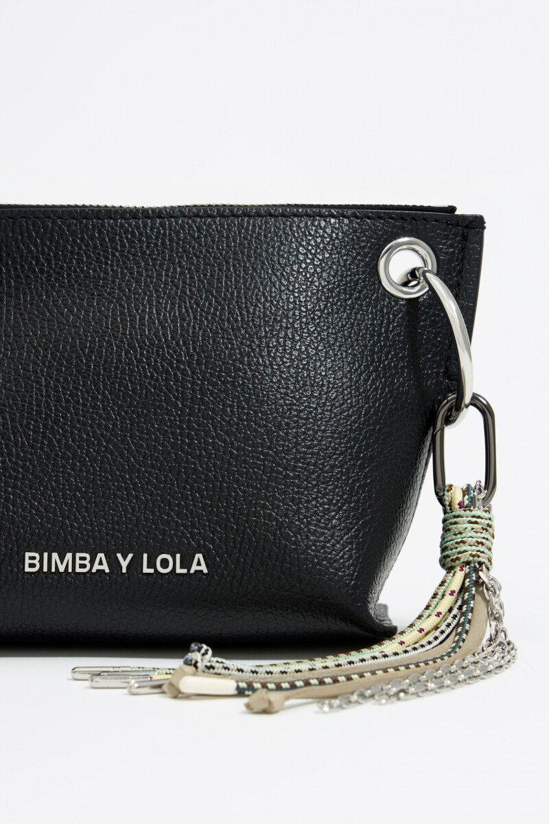 BOLSO TRAPECIO PEQUEÑO PIEL Negro