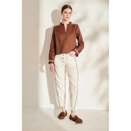 Pantalon Barrel Lines Crudo