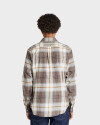 Camisa Peached Twill Check Hombre Chocolate Chip Yd