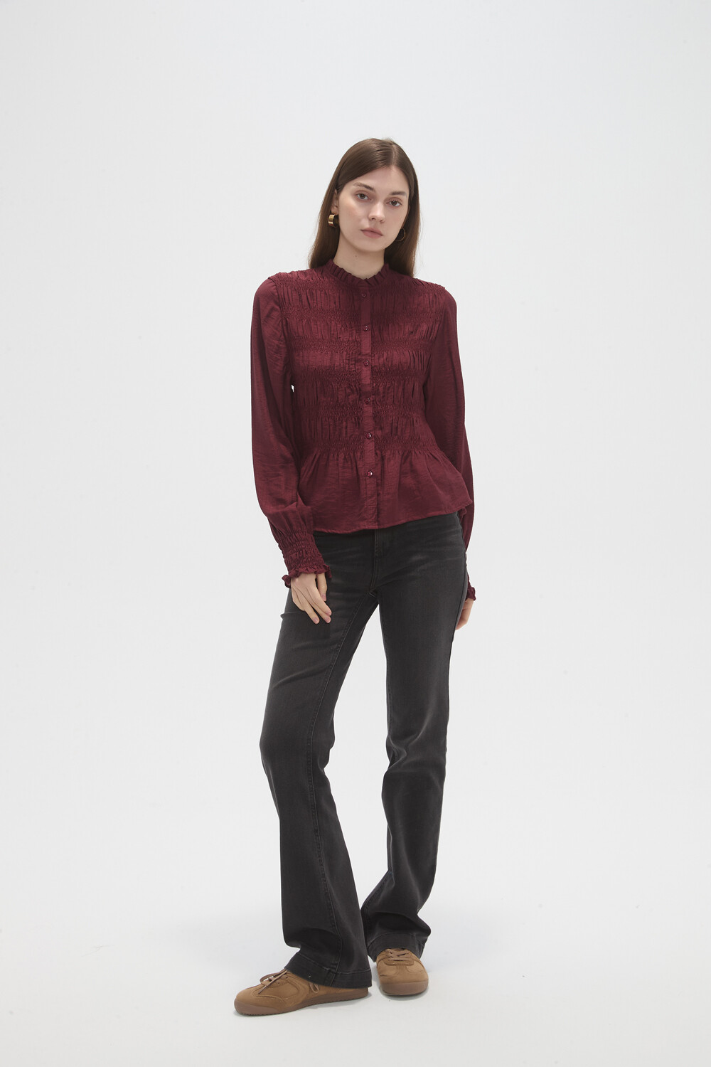 Camisa Olyvar Cereza Oscuro