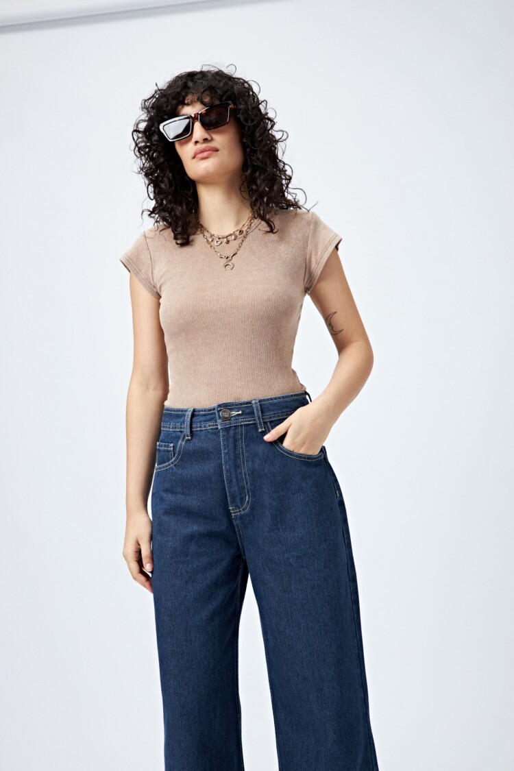JEAN TISSU Azul
