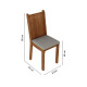 Juego De Comedor 6 Sillas Tapizadas Mesa De Living Rustico Marrón