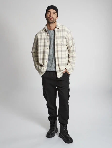 Sobrecamisa franela gris