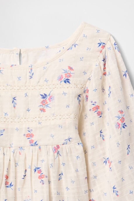 Camisa Niña Ivory Frost Floral