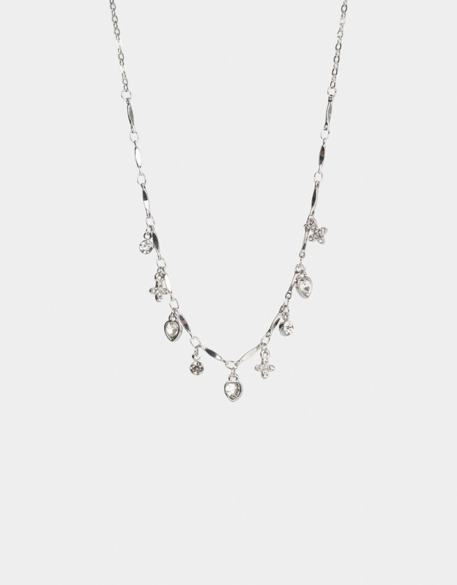 Collares Cortos De metal Collar Corto Metal Multicharm Plateado - Plateado