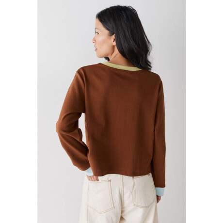 Preventa Tshirt Savia Contrast Chocolate